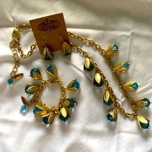 Necklace, Earrings, Bracelet
